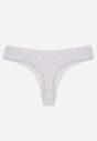 Szare Majtki Stringi z Bawełną z Koronką Aethimilia