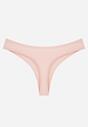 Różowe Gładkie Majtki Stringi z Bawełną Chrysile