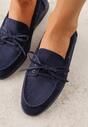 Niebieskie Mokasyny ze Sznurkiem i Kokardą Samiphia