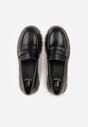 Czarne Mokasyny na Platformie z Tłoczeniem Guinelle