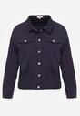 Granatowa Jeansowa Kurtka z Bawełny Perilopei