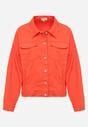 Pomarańczowa Jeansowa Kurtka z Bawełny Perilopei