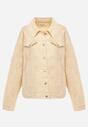 Jasnożółta Jeansowa Kurtka z Bawełny Perilopei