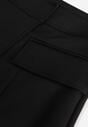 Czarne Asymetryczne Spódnico-Szorty z Bawełną i Imitacją Kieszeni Tinabel
