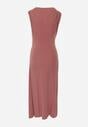 Różowa Dopasowana Sukienka Elegancka z Aplikacją w Talii Corope