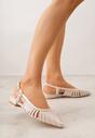 Beżowe Płąskie Sandały z Ozdobnymi Paseczkami Kahlidone