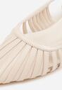 Beżowe Płąskie Sandały z Ozdobnymi Paseczkami Kahlidone