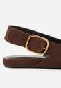 Brązowe Sandały Typu Slingback z Wyciętą Cholewką Phellilea