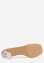 Beżowe Klapki z Ozdobą na Duży Palec z Transparentnymi Elementami Wylinney