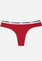 Czerwone Majtki Stringi z Bawełną Ozdobione Napisami Amero