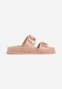 Różowe Klapki z Metalicznymi Klamrami Eudare