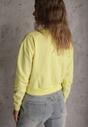 Jasnozielona Bluza z Bawełną ze Ściągaczami przy Rękawach i w Pasie Alberia