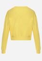 Żółta Bluza z Bawełną ze Ściągaczami przy Rękawach i w Pasie Alberia