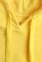 Żółta Bluza z Kapturem i Bawełną Ozdobiona Ściągaczami Evianae