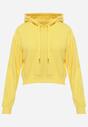 Żółta Bluza z Kapturem i Bawełną Ozdobiona Ściągaczami Evianae