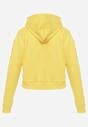 Żółta Bluza z Kapturem i Bawełną Ozdobiona Ściągaczami Evianae