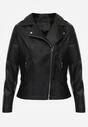Czarna Motocyklowa Kurtka o Fasonie Ramoneski Chivi