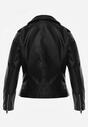 Czarna Motocyklowa Kurtka o Fasonie Ramoneski Chivi