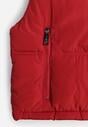 Czerwona Pikowana Kamizelka Puffer o Kroju Crop Tadrel