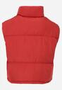 Czerwona Pikowana Kamizelka Puffer o Kroju Crop Tadrel