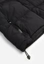 Czarna Pikowana Kamizelka Puffer o Kroju Crop Tadrel