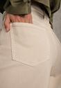 Beżowe Szerokie Jeansy Bawełniane High Waist Fyrlyss
