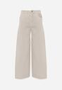 Beżowe Szerokie Jeansy Bawełniane High Waist Fyrlyss