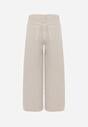 Beżowe Szerokie Jeansy Bawełniane High Waist Fyrlyss