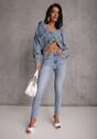 Niebieskie Jeansy Typu Skinny z Bawełny Nevitaes