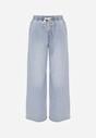 Niebieskie Szerokie Jeansy z Bawełną i Lyocellem i Wiązanym Sznurkiem Lailai