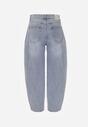 Niebieskie Jeansy Typu Loose z Bawełną High Waist Maeriala