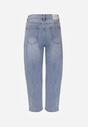Niebieskie Jeansy Mom Fit High Waist Ankle Length Nikathe