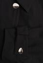 Czarna Kurtka z Bawełny i Wiskozy o Fasonie Krótkiego Trencza Abicara