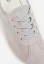 Szare Sneakersy Kultowe Tenisówki Y2K z Imitacji Zamszu Nerialle