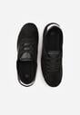 Czarne Sneakersy Kultowe Tenisówki Y2K z Imitacji Zamszu Nerialle