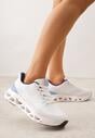 Białe Siateczkowe Buty Sportowe na Podeszwie z Otworami Quilvia