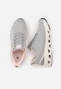 Szare Siateczkowe Buty Sportowe na Podeszwie z Otworami Quilvia