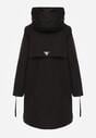 Czarna Przejściowa Kurtka Parka z Rękawami z Możliwością Podpięcia Tinarae
