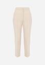 Beżowe Klasyczne Spodnie VICES Garniturowe High Waist Dimaia