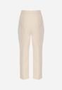 Beżowe Klasyczne Spodnie VICES Garniturowe High Waist Dimaia