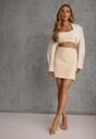 Beżowa Ołówkowa Spódnica VICES w Stylu Basic Fretima