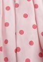 Różowe Szorty z Wiskozą i Bawełną w Stylu Bombki z Motywem Kropek Dita