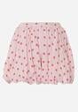 Różowe Szorty z Wiskozą i Bawełną w Stylu Bombki z Motywem Kropek Dita