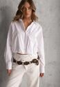Biała Koszula z Bawełny w Stylu Balloon Oversize Arlelia
