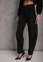 Czarne Jeansy Barrel Fit High Waist z Bawełną Rolimia