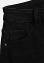 Czarne Jeansy Barrel Fit High Waist z Bawełną Rolimia
