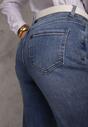 Jasnoniebieskie Jeansy z Bawełną o Fasonie Mom Fit Qastorea