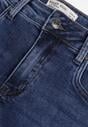Niebieskie Jeansy z Dodatkiem Bawełny Typu Mom Fit Mastorea