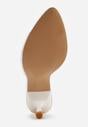 Białe Koronkowe Klapki na Szpilce Lyvete