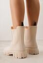 Beżowe Kalosze Typu Sztyblety z Antypoślizgową Podeszwą Volenne